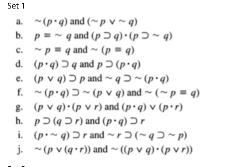 Solved Use The Truth Table Method To Determine If The Sta Chegg Com