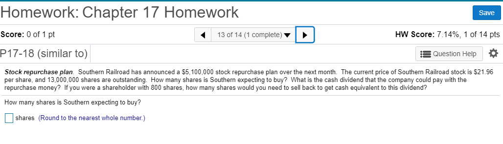 Solved Homework: Chapter 17 Homework Save Score: 0 of 1 pt | Chegg.com
