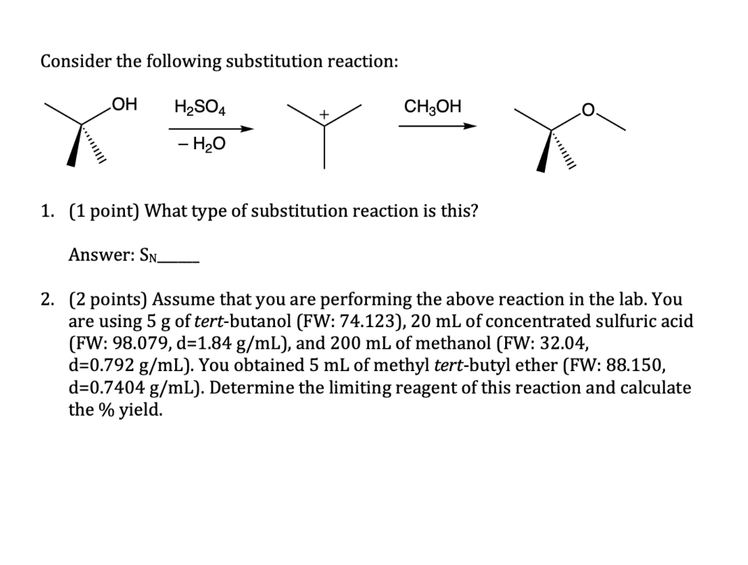 Solved Consider the following substitution reaction: OH | Chegg.com