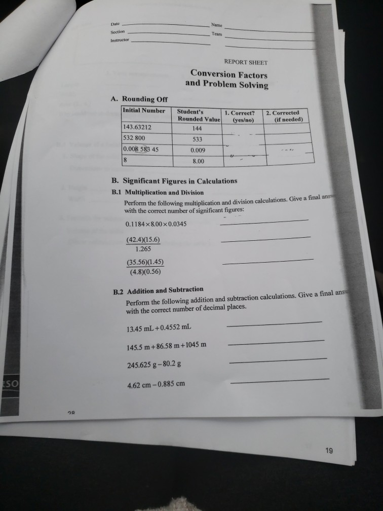 conversion factors and problem solving lab 2 report sheet answers