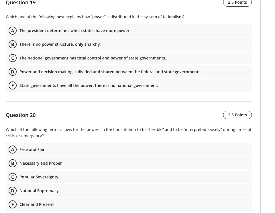 Solved Question 19 2.5 Points Which one of the following | Chegg.com