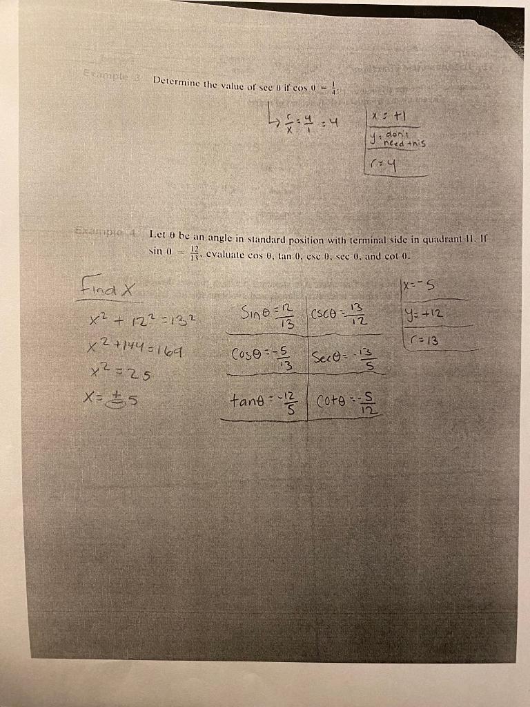 Solved Determine the value of sec 0 if cos0=41. I.et θ be an | Chegg.com