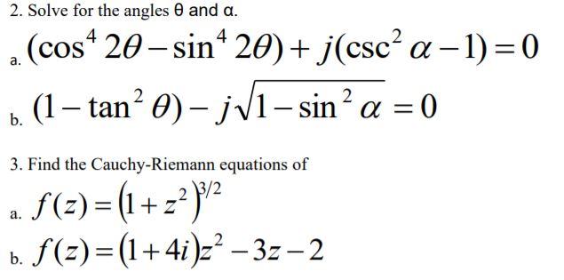 Cos 2x A Cosa è Uguale Solved 2. Solve for the angles and a. a (cos+ 20-sin4 20)+ | Chegg.com