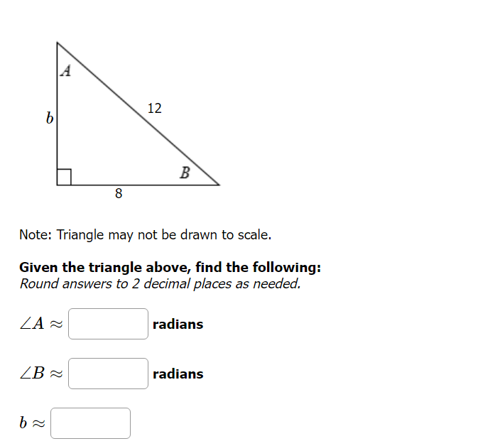 Solved Note: Triangle may not be drawn to scale. Given the | Chegg.com