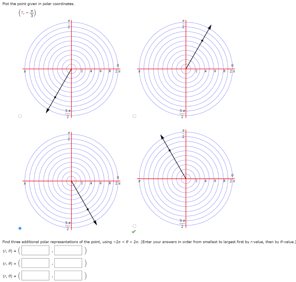 Solved Plot the point given in polar coordinates. (1,-5) 16 | Chegg.com