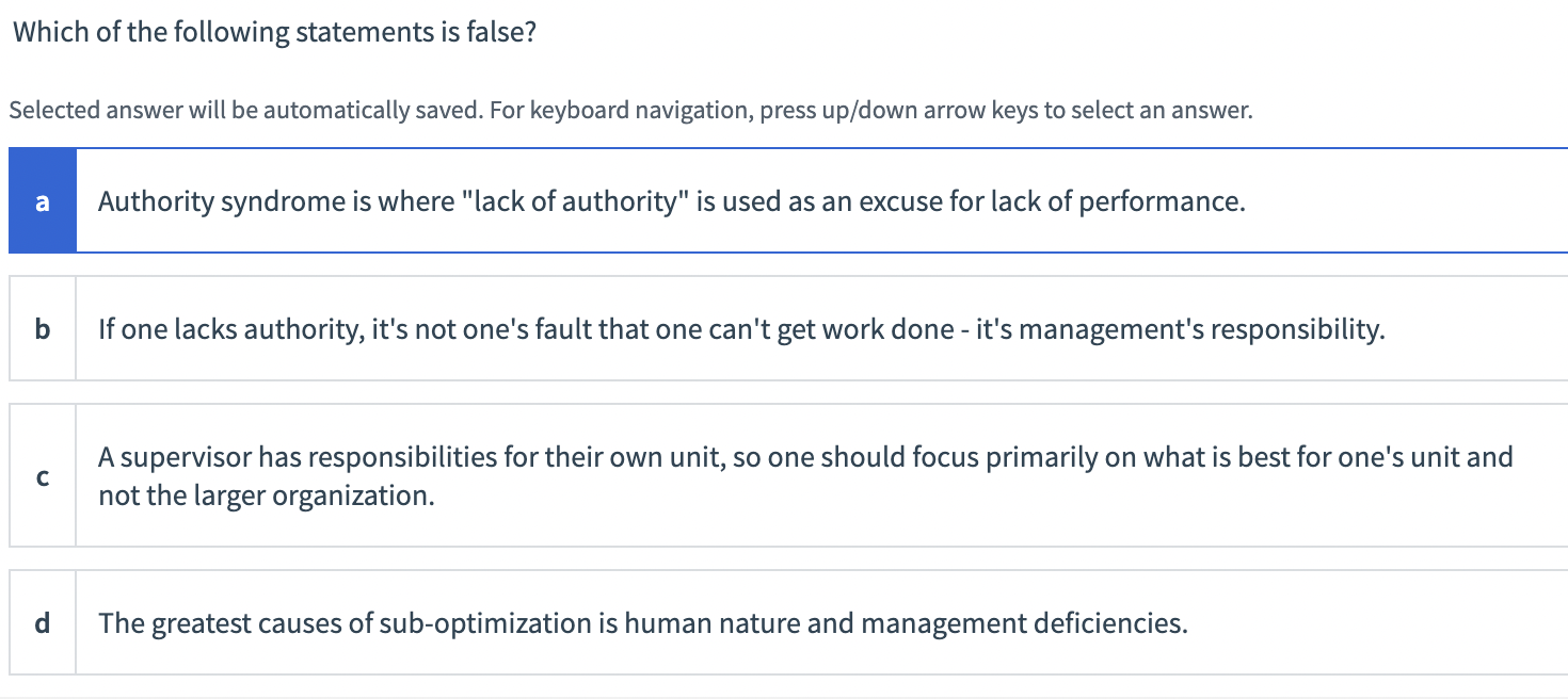 Solved Which Of The Following Statements Is False? Selected | Chegg.com