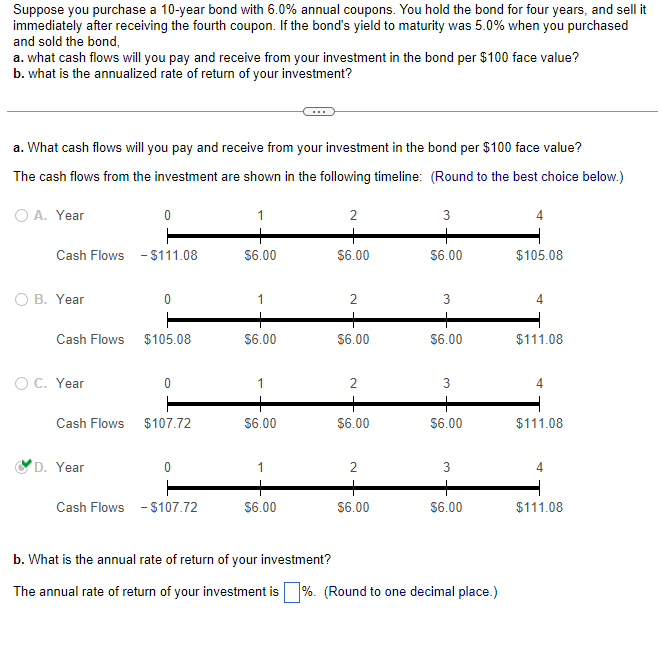 Solved Suppose You Purchase A 10 -year Bond With 6.0% Annual | Chegg.com