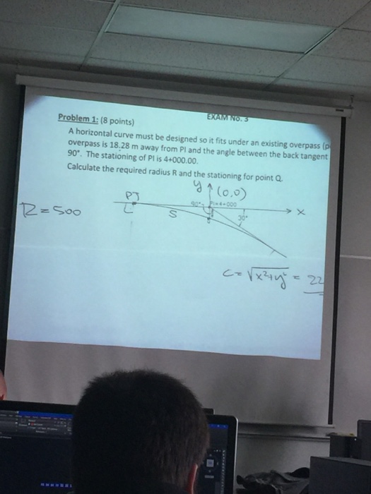 Solved A Horizontal Curve Must Be Designed So It Fits Under | Chegg.com