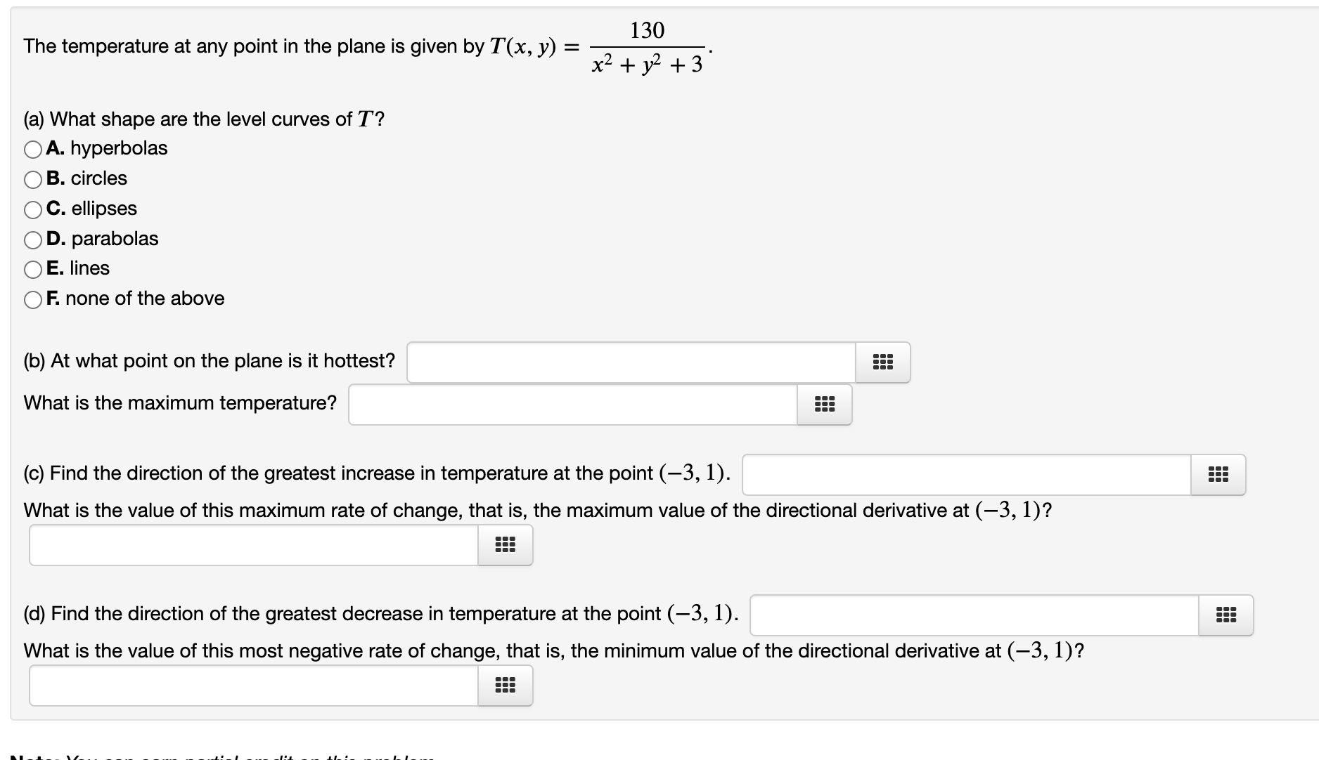 Solved The temperature at any point in the plane is given by | Chegg.com