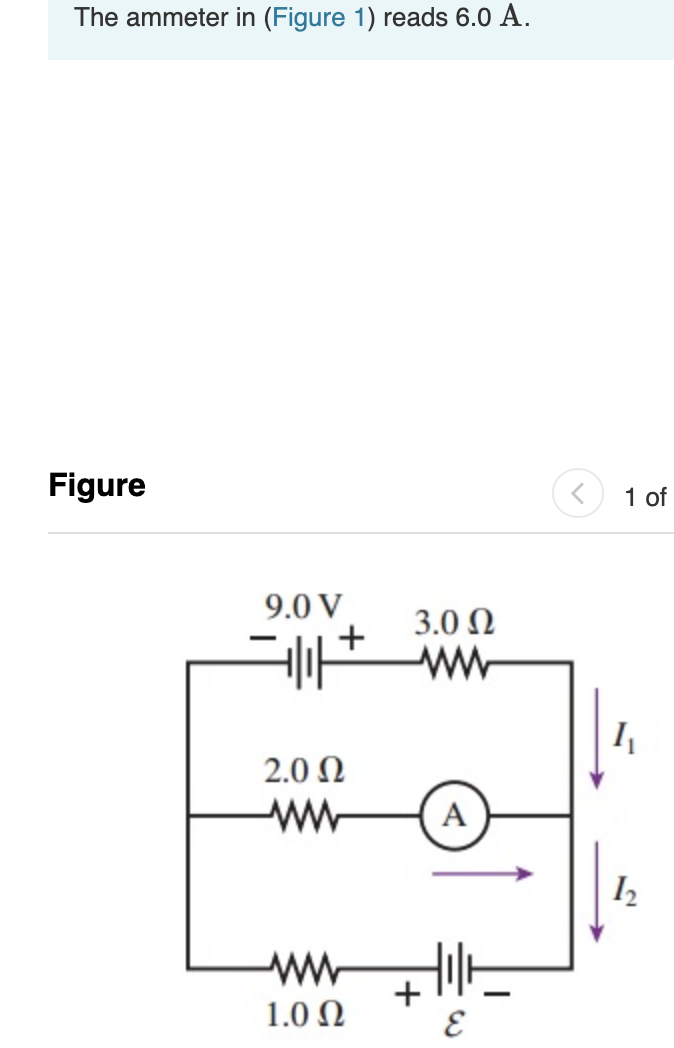 Solved The ammeter in (Figure 1) reads 6.0 A. Figure 1 of | Chegg.com