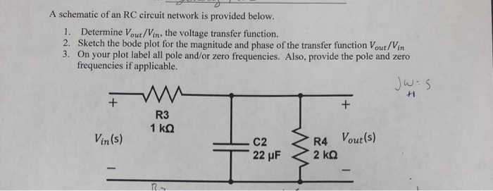 Solved A schematic of an RC circuit network is provided | Chegg.com