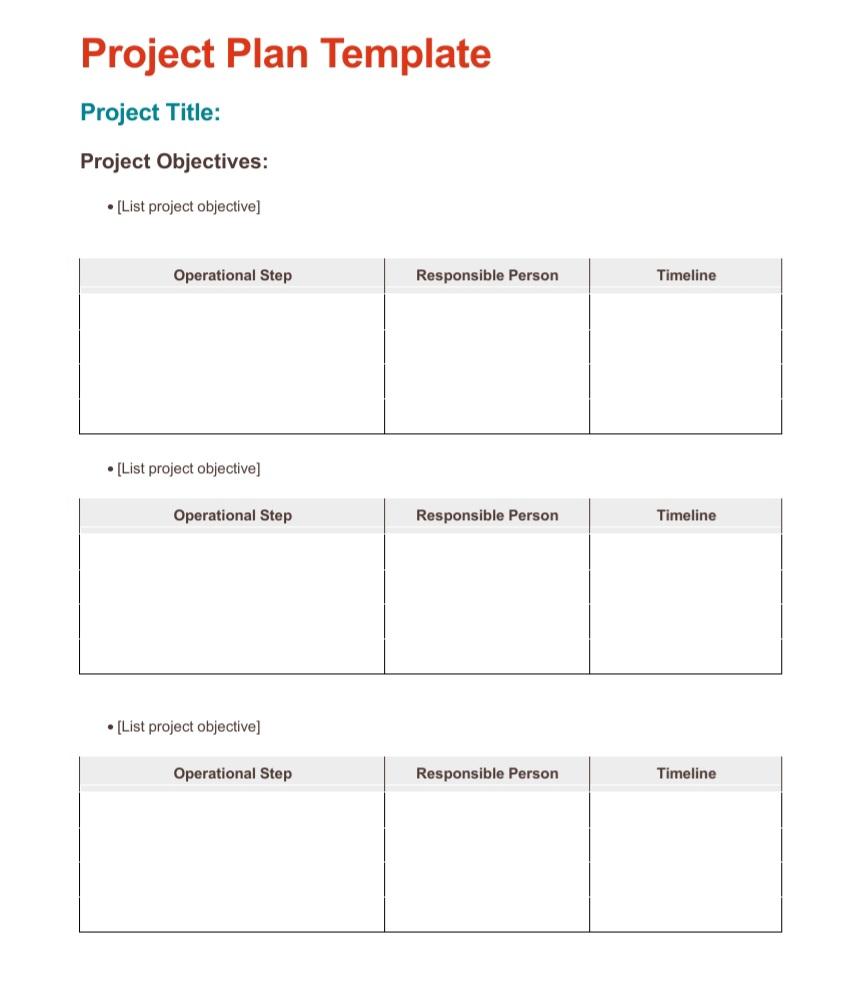 Solved Use the Project Plan Template and the business needs | Chegg.com