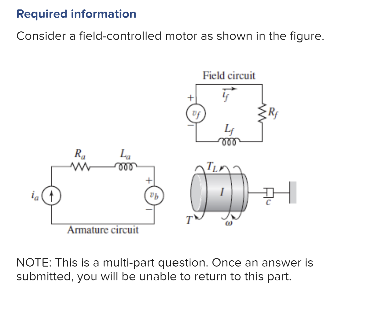 Solved Required information Consider a field-controlled | Chegg.com