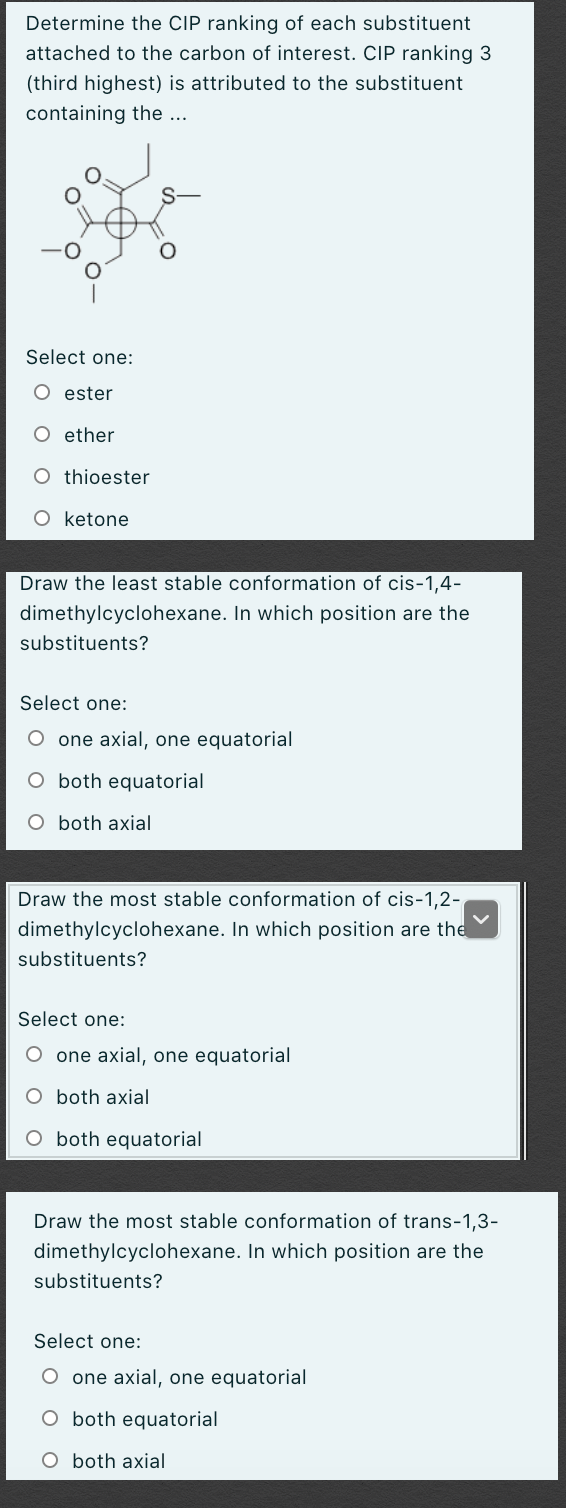 Solved Determine the CIP ranking of each substituent | Chegg.com