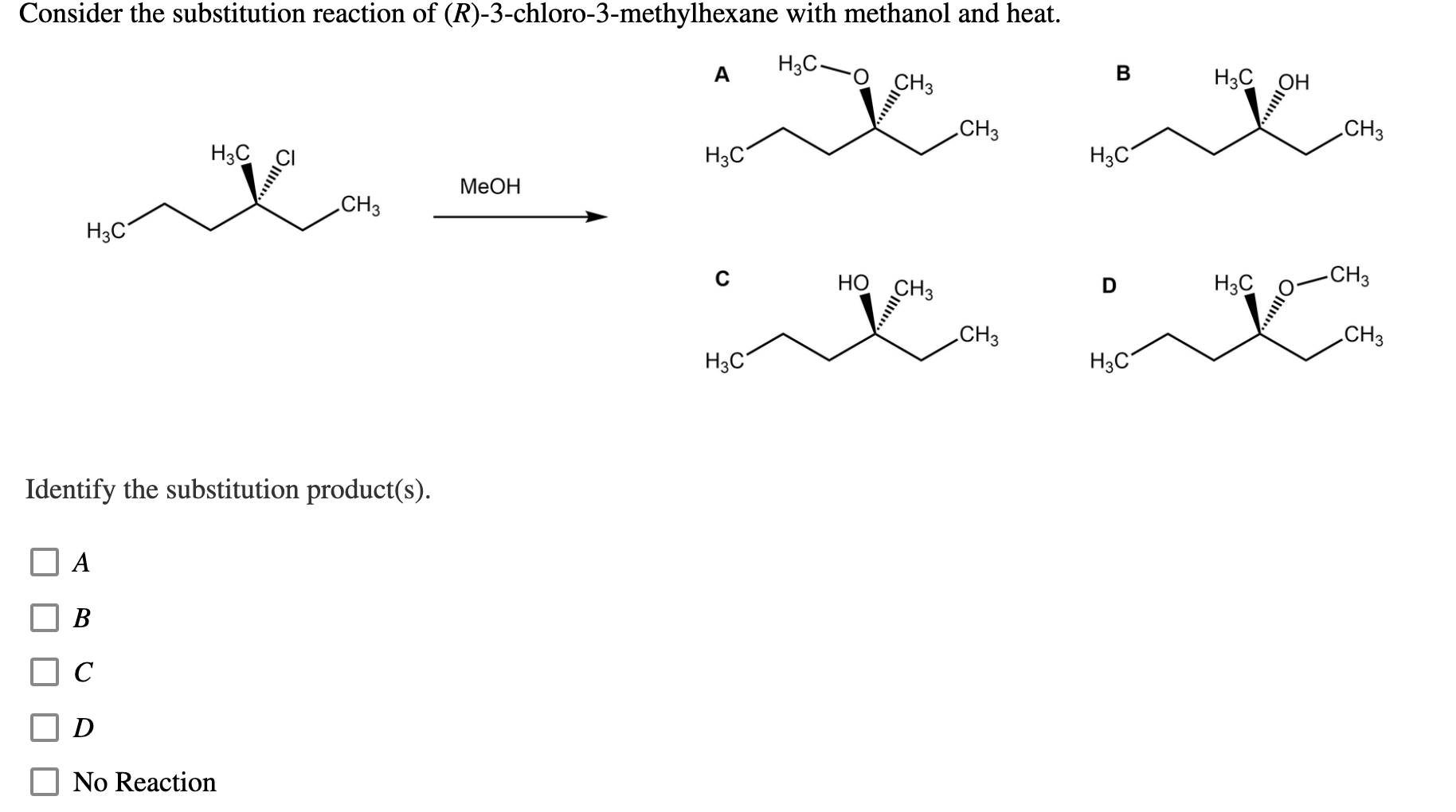 Solved Consider the substitution reaction of | Chegg.com