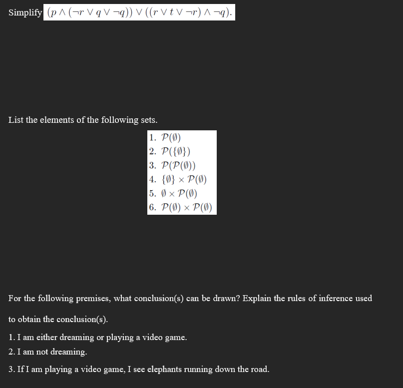 Simplify P R Vqv A V R V Ev R 9 List The Chegg Com