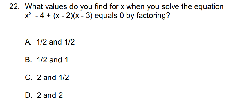 Solved 22. What values do you find for x when you solve the | Chegg.com