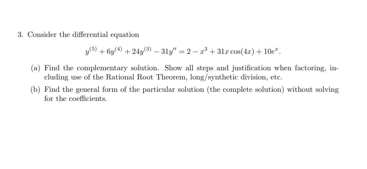 Solved This is Ordinary Differential Equations math. Please | Chegg.com