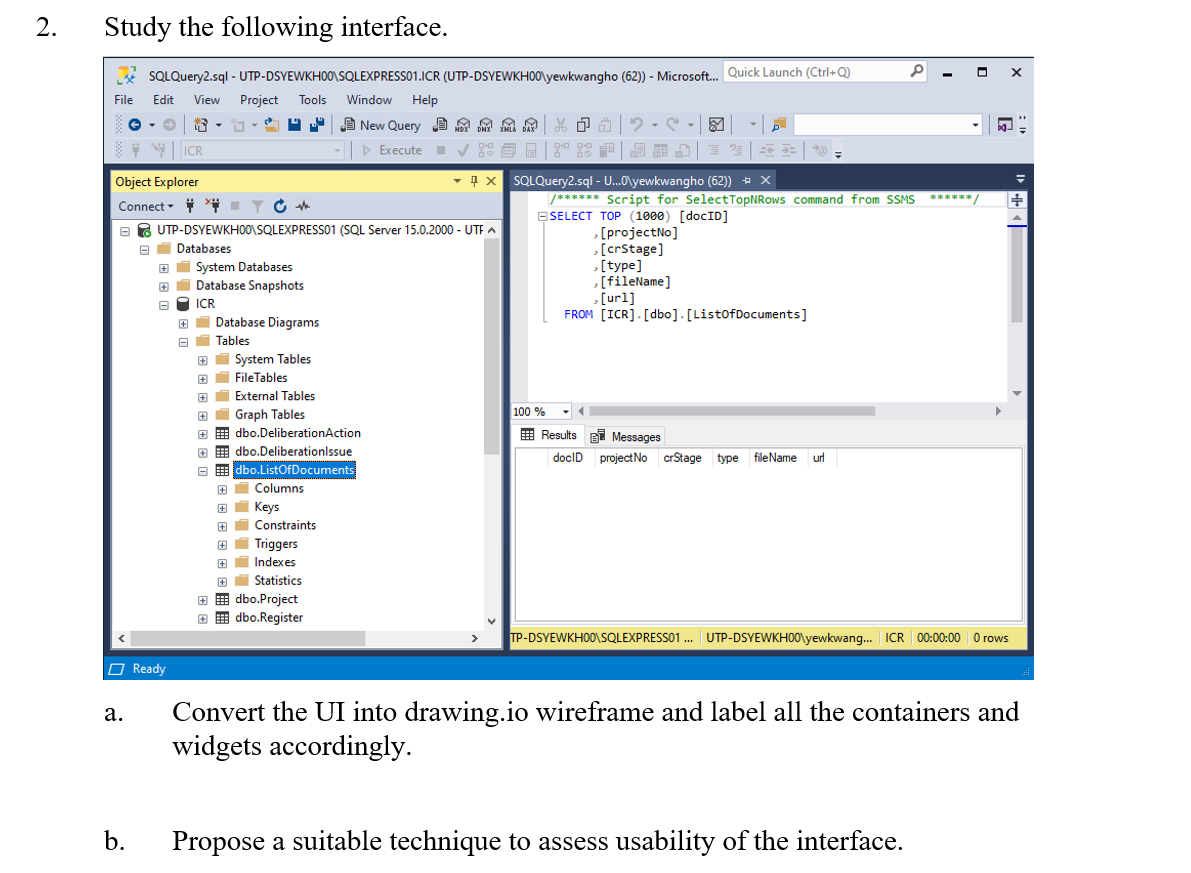 Solved 2. Study the following interface. File SQL Query2.sql | Chegg.com