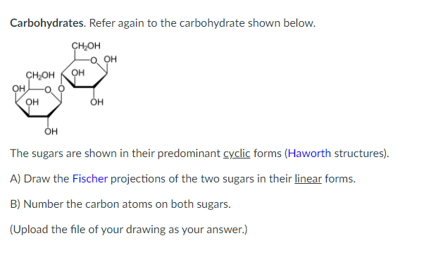 Solved Carbohydrates. Refer Again To The Carbohydrate Shown | Chegg.com