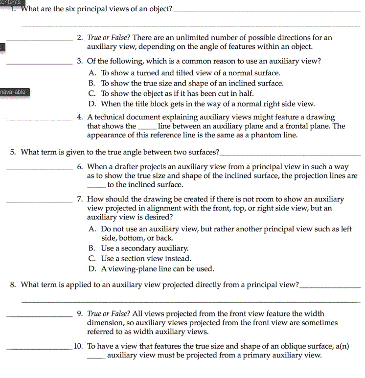 Solved Ontents T What Are The Six Principal Views Of An O