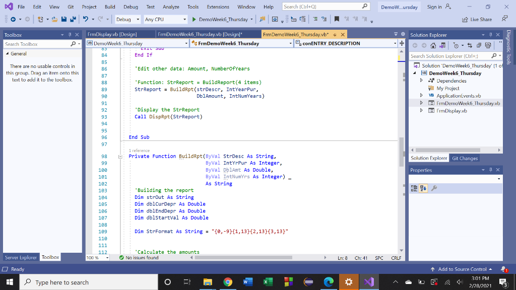 Visual Basic program help. Project Specifications: | Chegg.com