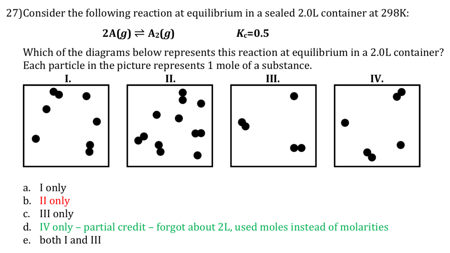 Solved 7)consider The Following Reaction At Equilibrium In A 