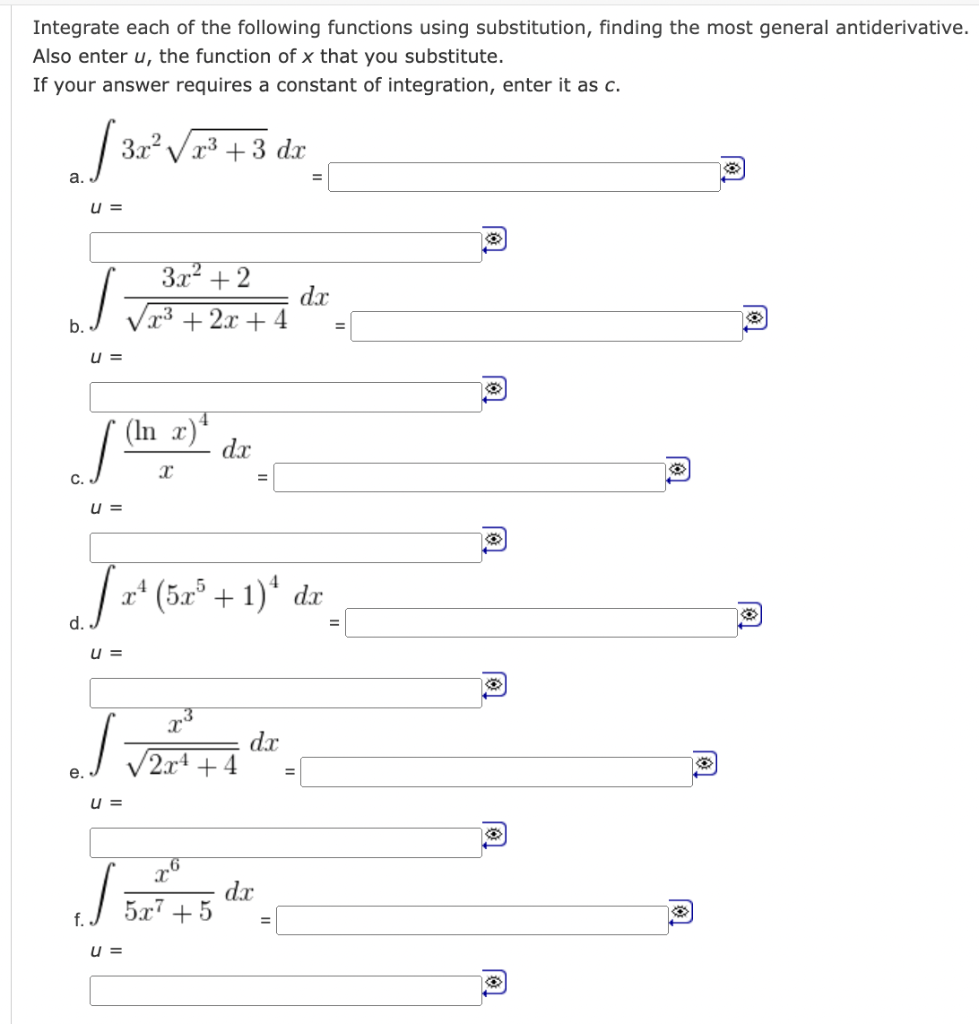 Solved Integrate each of the following functions using | Chegg.com