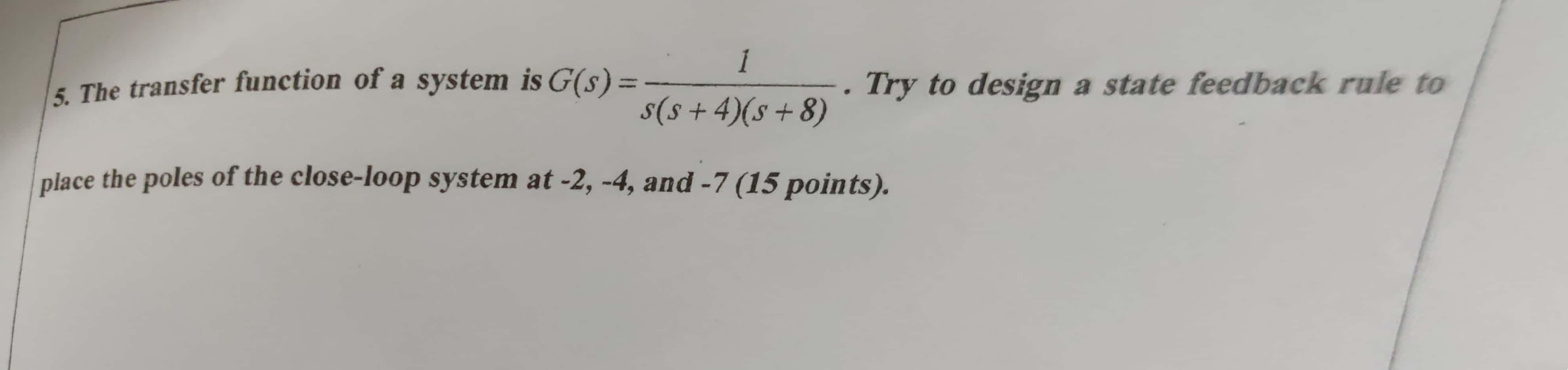 Solved The transfer function of a system is | Chegg.com