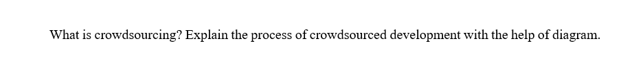 Solved What Is Crowdsourcing? Explain The Process Of | Chegg.com