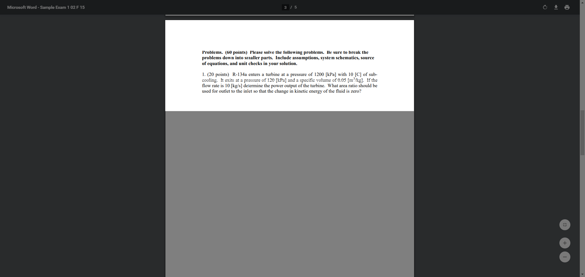 Microsoft Word Sample Exam 102 F 15 3 5 Problems Chegg Com