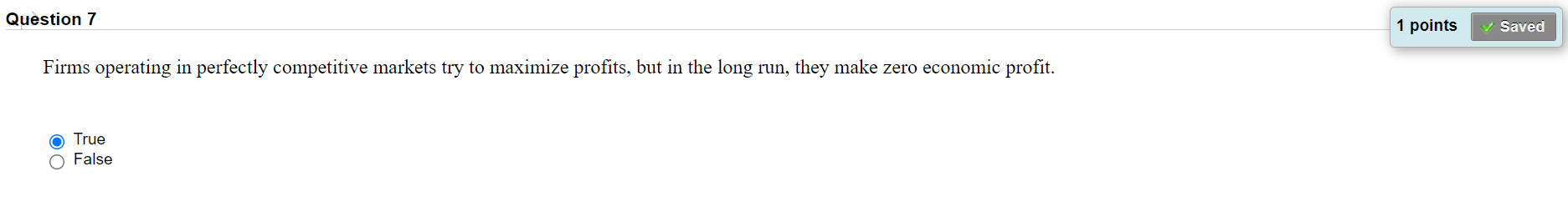 Solved Question 7 1 points Saved Firms operating in | Chegg.com