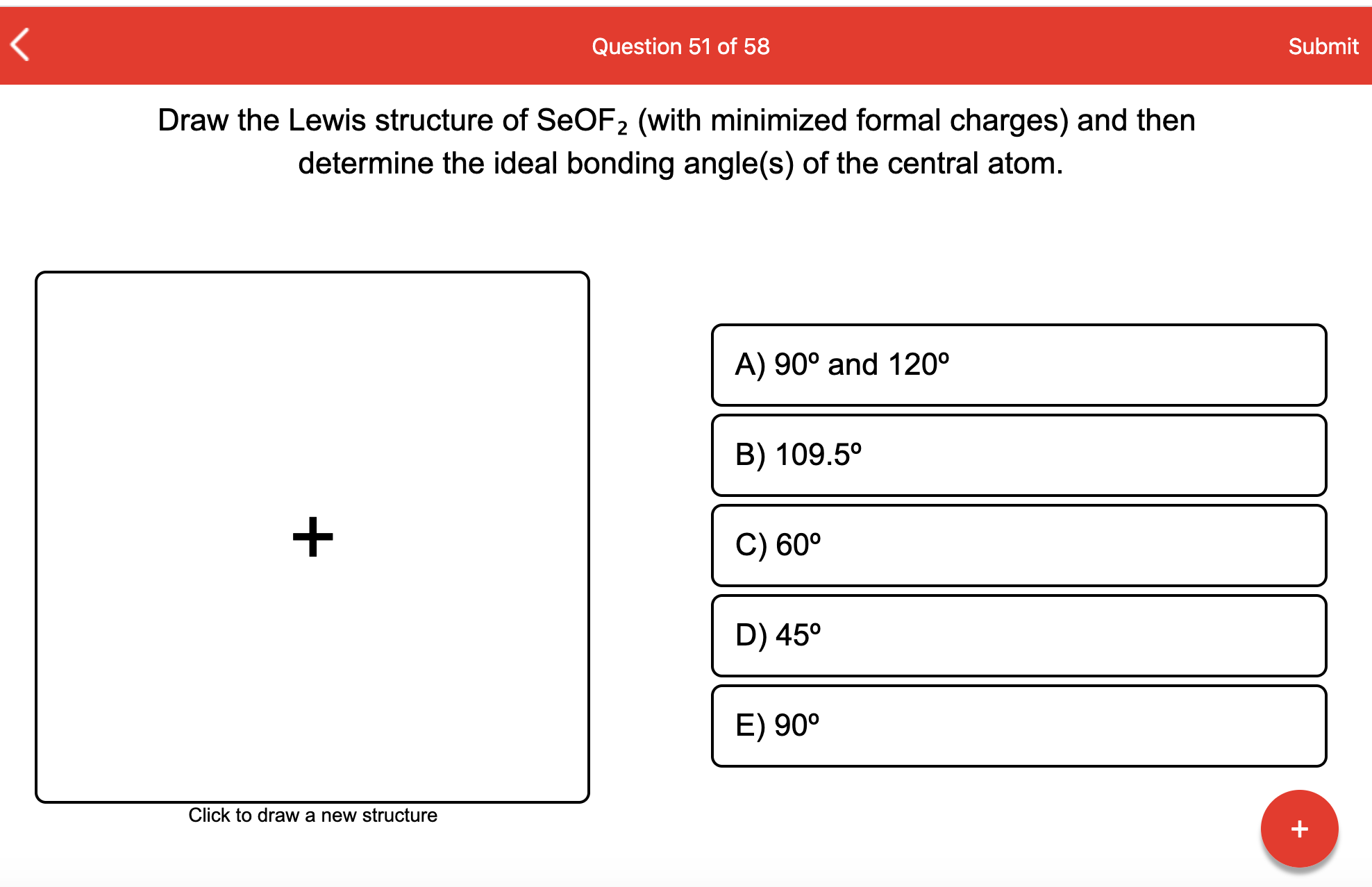 Solved Question 51 Of 58 Submit Draw The Lewis Structure