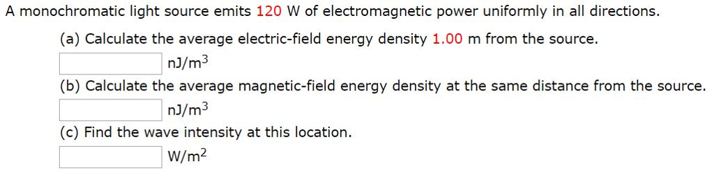 a monochromatic light source of power 5mw emits