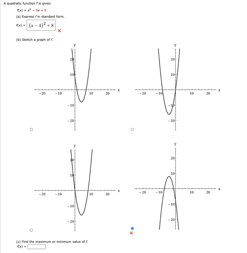 solved-a-quadratic-function-fis-given-f-x-x2-8x-8-chegg