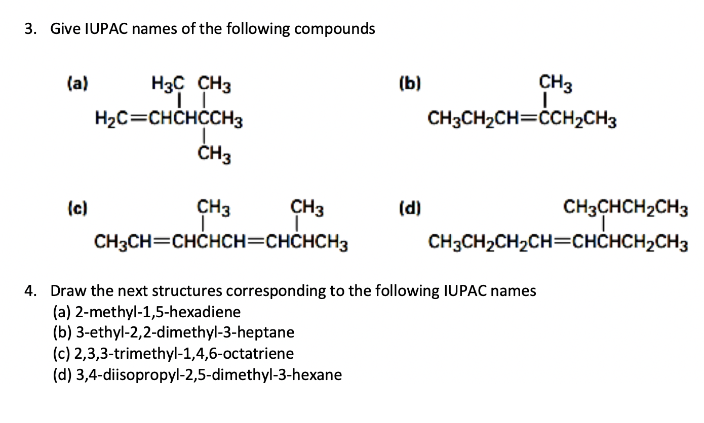 Solved 1. Give IUPAC names of the following cycloalkanes CHз | Chegg.com