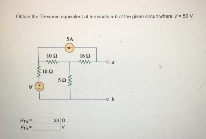 Solved Obtain The Thevenin Equivalent At Terminals A-b Of | Chegg.com