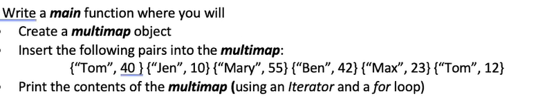 Solved Write a main function where you will Create a | Chegg.com