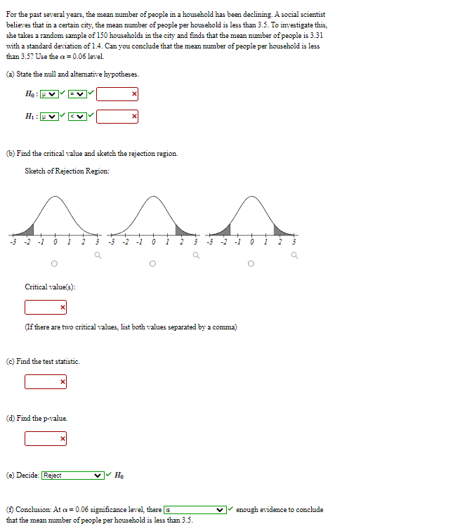 Solved For the past several years, the mean number of people | Chegg.com