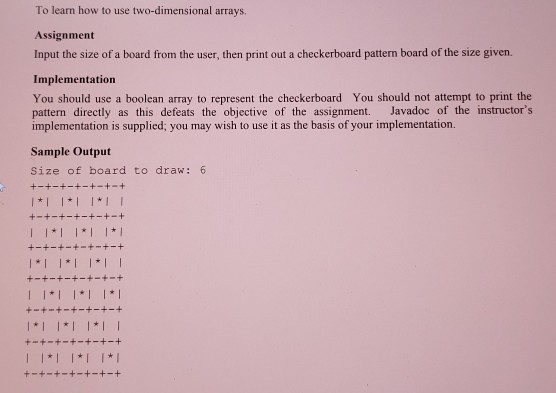 Solved To learn how to use two-dimensional arrays Assignment | Chegg.com