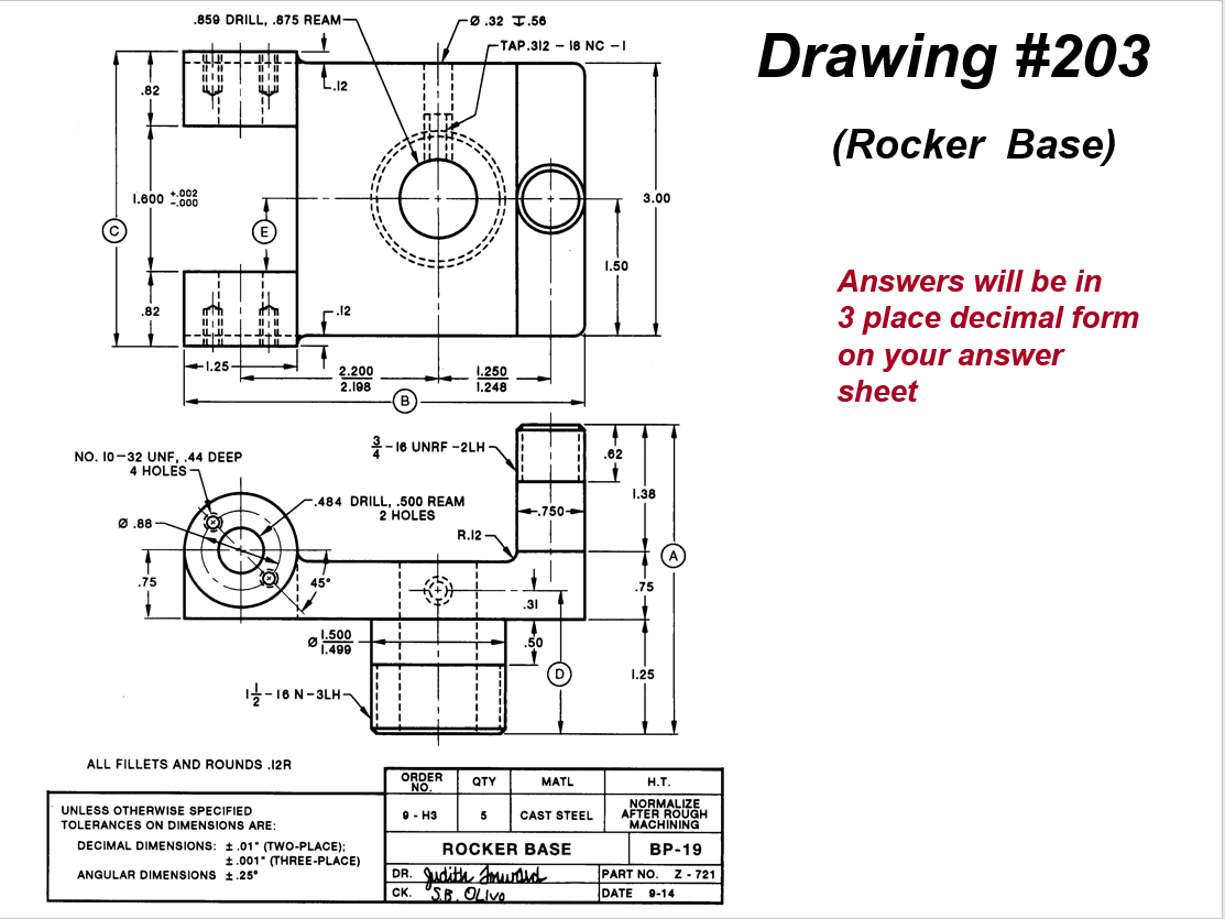 Solved Drawing # 203. Can Someone help me solve the | Chegg.com