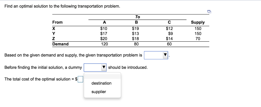 Solved Find an optimal solution to the following | Chegg.com