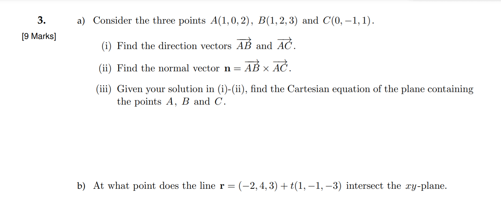 Solved 1. Consider The Two Vectors U = = (1, 2, -1) And V= | Chegg.com