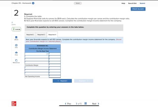 Solved Chapter 05 Homework Help Save & Exit Submit Check my | Chegg.com