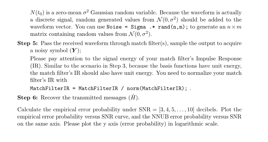 (Baseband Communication System Simulation) Consider A | Chegg.com