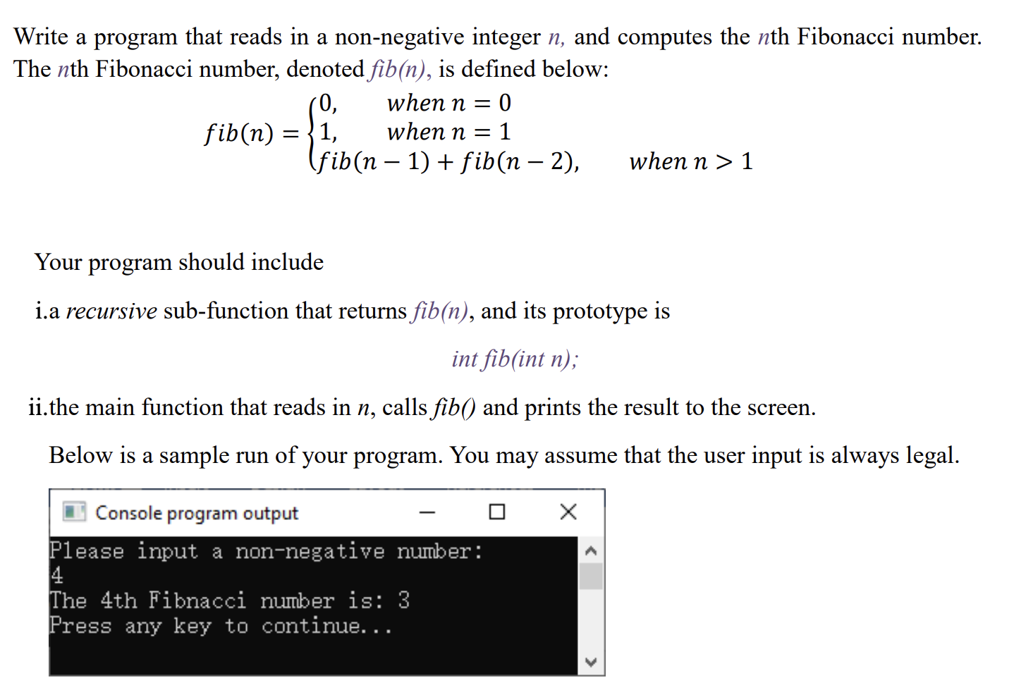 Solved Write a program that reads in a non-negative integer | Chegg.com