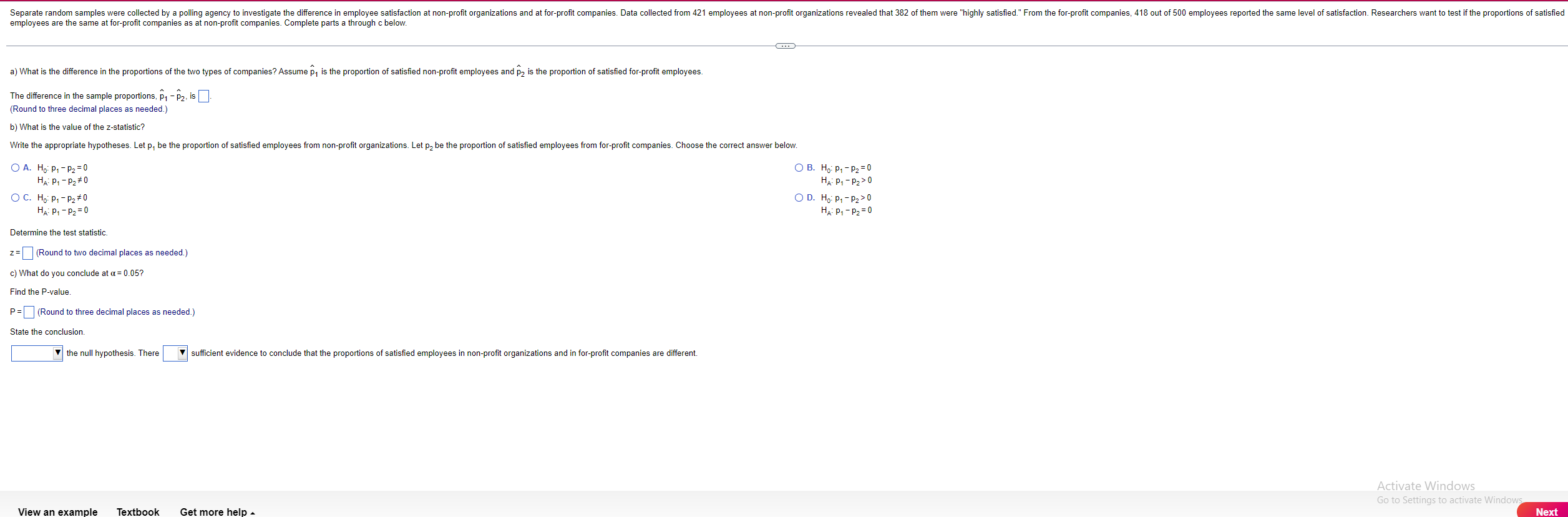 Solved Separate random samples were collected by a polling