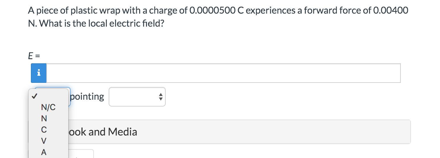 Solved A piece of plastic wrap with a charge of 0.0000500 C