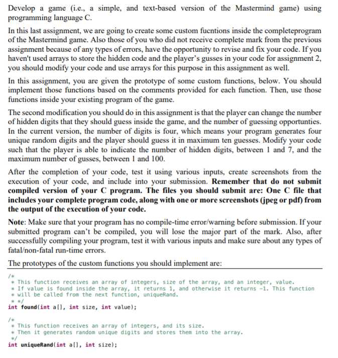 Solved Modify your code such that the player is able to | Chegg.com