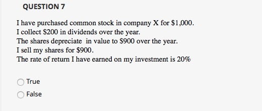 Solved QUESTION 7 I Have Purchased Common Stock In Company X | Chegg.com